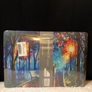 New MacBook Pro 13” Hard Plastic Protective Case, Rainy Night At The Park ☔️